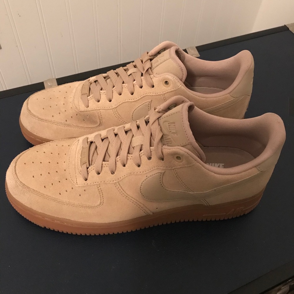 Air Force Jordan suede 1s mushroom brown